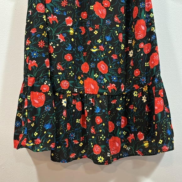 J. Crew Black and Red Floral Mini Dress - Picture 6 of 9